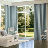 Cortina Personalizada Térmica Blackout em Chenille Jacquard Azul Céu da Geórgia